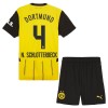 Original Trikotsatz Borussia Dortmund N. Schlotterbeck 4 Heimtrikot 2024-25 Für Kinder